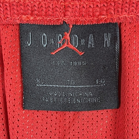 Jordan Shorts Mens Extra‎ Large Orange Red Jumpman Logo Zip Basketball Adult - Picture 7 of 13